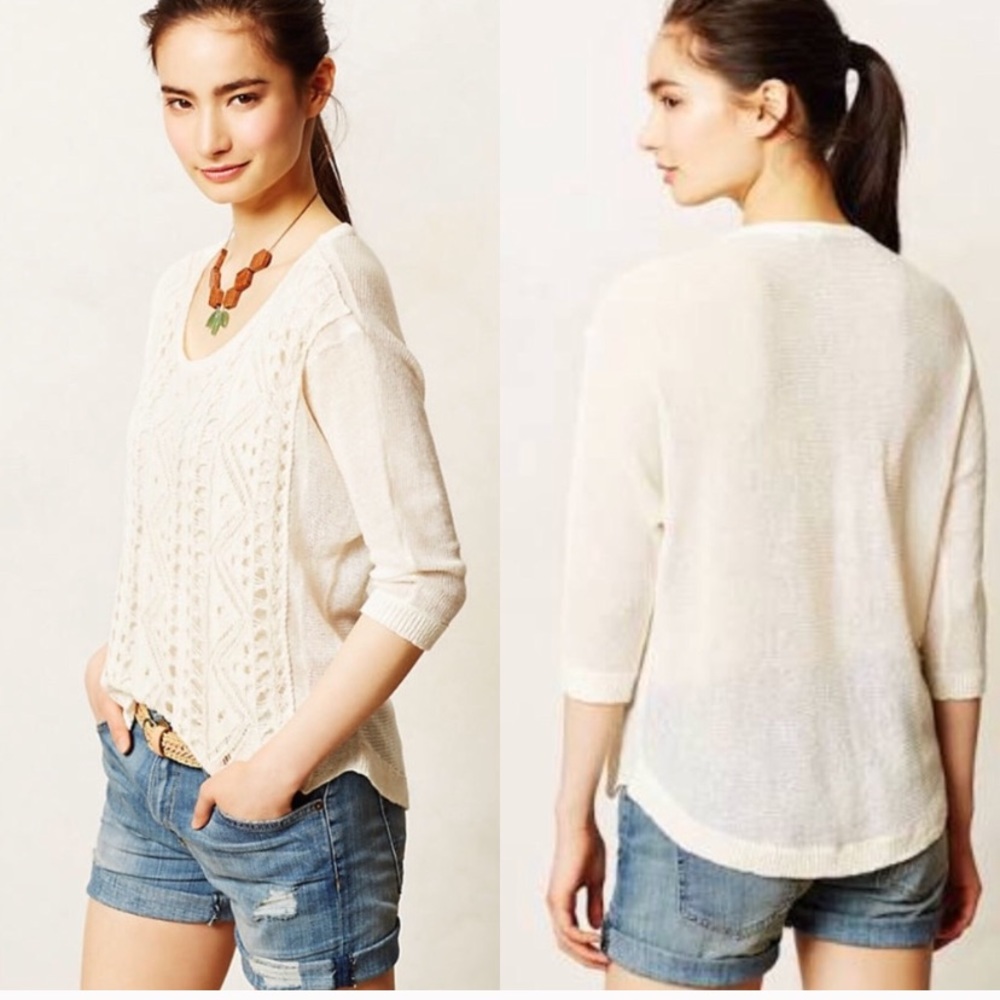 Anthropologie MOTH Senna Hi Lo Pullover Sweater